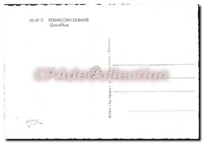 Besançon-Les-Bains — Grand'Rue — Wydawnictwo La Cigogne — Rewers