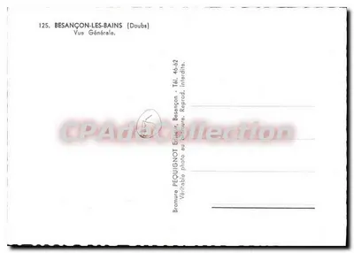 Besançon-les-Bains — Algemene Uitzicht — Uitgever PEOUNIGNOT, n°125 — Achterkant