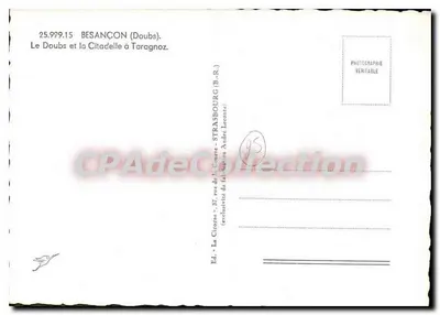 A Cegonha — Besançon (Doubs) — Ed. A Cegonha, Strasbourg — Verso