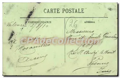 Valence — Hotel Croix d'Or — LL. — nr 25 — Rewers