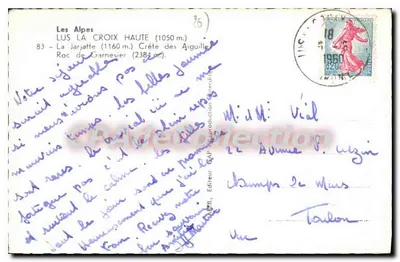 Alpy — Lus la Croix Haute (1050 m.) — Wydawca: Editeur, nr serii 76 — Rewers