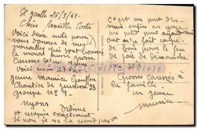 Nyon (Drôme) — El puente y la montaña de Vaux — Ed. Monnier (Drôme) n°3 — Reverso