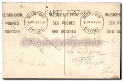 Valence — Dzielnica nowego mostu i Crussol — Wydawca nieznany, n°19 — Rewers