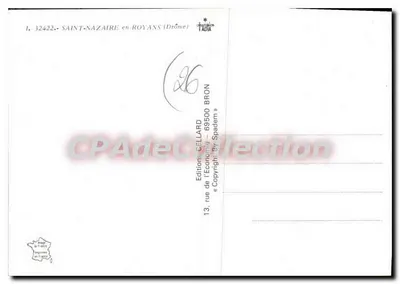 Saint-Nazaire-en-Royans — Al umbral de Combe-Laval y del bosque de Lente — Ediciones Ceffillard — Reverso