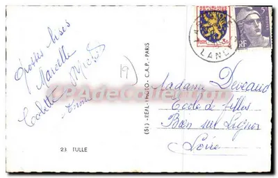 Tulle — Ogólny widok — Pamiątka z Tulle — (51) - REAL - PHOTO - Stara pocztówka — Rewers