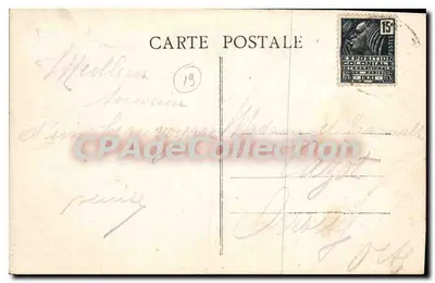 Argentat — Riva direita da Dordogne — Igreja e bairro antigo — Fot. Courrèges — Verso