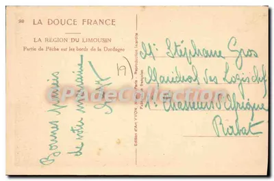 Rybańce nad brzegami Dordogne — Region Limousin — Wydawnictwo Art YVON N°20 — Rewers