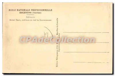 Escola Nacional Profissional de Enfermagem em Egletons — Corrèze — Edição Héliogravure d'Art Marcel-la-Croisille — Verso
