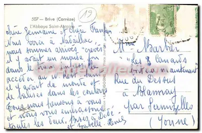 De Abdis van Saint-Antoine — Brive (Corrèze) — Uitgave La Gugogne, n°507 — Achterkant
