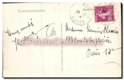Corbara - Convento de los Dominicos — Córcega — LL. n°8 — Reverso