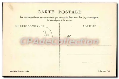 Córsega — Arredores de Ajaccio — Cl. A. Tomasi, Agenda P.L.M. 1924 — Verso