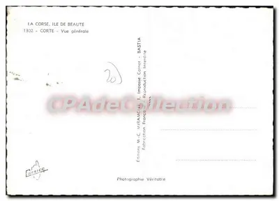 Corte — Vista geral — Edição M.-C. Miramont, Bastia — Verso