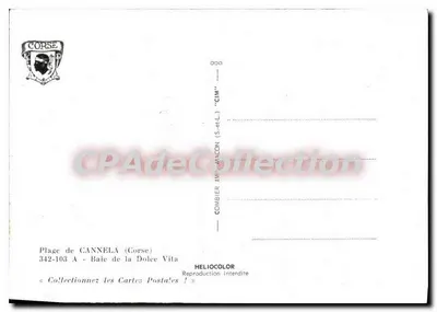 Plaża Cannela (Korsyka) — Zatoka Dolce Vita — Combier Wydawca — Rewers