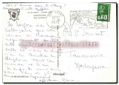 Calenzana — Vista aérea — Impressor Combier (71, S.A.L.) — Verso