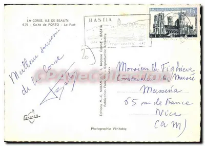 Vista de Porto - Bastia — Edições M.-C. Mirawont, Bastia — Verso
