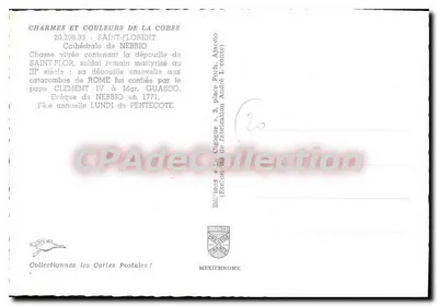 Katedra w Nebbio — Szklana krypta zawierająca szczątki św. Florenta — Wydawnictwo Mexichrome — Rewers