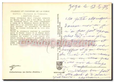 A Processão do Catenacciu — Sartène (Córsega) — Edições Hachette — Verso