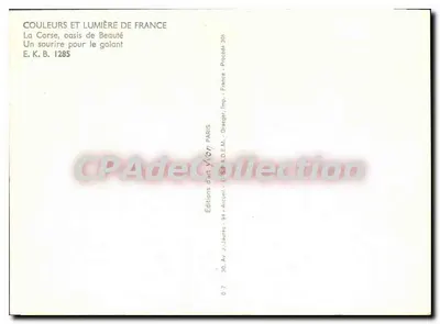 A Corse, oásis de Beleza — Um sorriso para o galante — Éditions d'Art Vion, n° 1285 — Verso