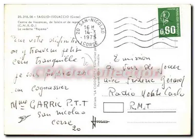 Poyema — vedette da C.N.R.O. — Edição 'LA CIGOGNE' — Verso