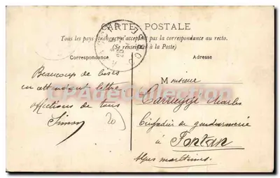 Il porto di AJACCIO (Corsica) — vista del porto con barche — A. Guittard, editore, Ajaccio, n° 518 — Verso