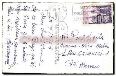 La Cigogne — Widok na port — Wyd. « La Cigogne » — Rewers