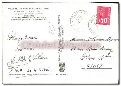 Place de Gaulle — Ajaccio — Ediciones IRIS — Reverso
