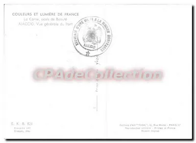 Ajaccio — Ogólny widok portu — Wydawnictwo Art 'YVON' — Rewers
