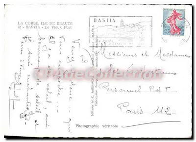 Bastia - Het Oude Haven — Corsica, eiland van schoonheid — Edities M.-C. Miramont — Achterkant
