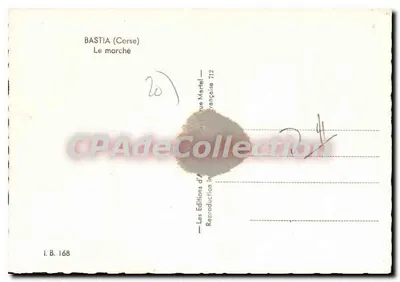 Bastia (Corsica) — Het markt — De Edities van Armand Martel, Franse Straat 712 — Achterkant