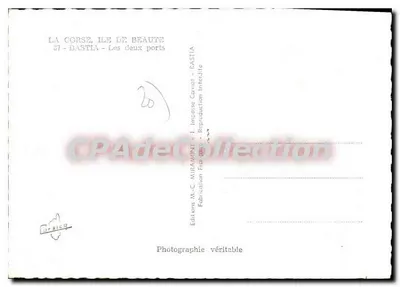 Bastia — Los dos puertos — Ediciones M.-C. Mirament, Bastia — Reverso