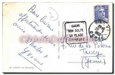 Calvi - Twierdza — wydawca C.A.P. nr 15 — Rewers