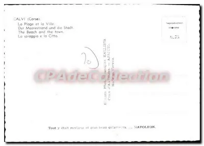 काल्वी (कॉर्स) — समुद्र तट और शहर — फोटोग्राफिक एडिशन कैलिस्ट — पीछे