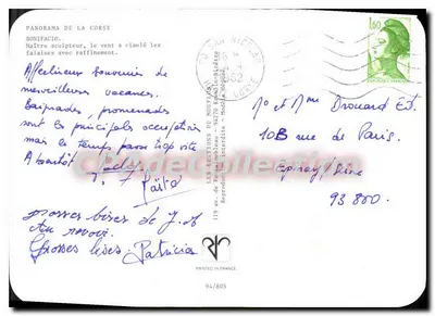 Panorama della Corsica — Bonifacio — Les Éditions du Mouflier — Verso