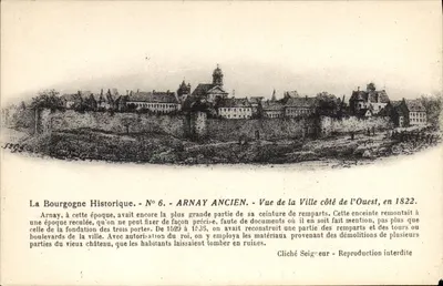 Arnay Antigo — Vista da Cidade do Lado Oeste, em 1822 — Cliché Seigreur, N° 6