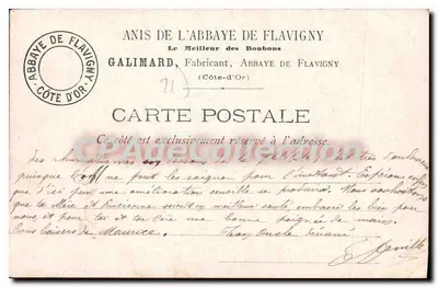 Abbaye de Flavigny — Anisfabrik — Galimard, Côte-d'Or — Rückseite