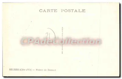 Seurre (Côte d'Or) — Casa de Bossuet — Verso