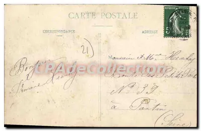 Straßenszene mit einem sitzenden Mann — L'Esprit de Vin — G. Garnais, Verlag, Sautet — Rückseite