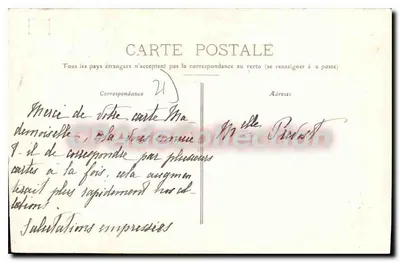 Seurre, Casa de Bossuet — Arredores de Dijon — editor não identificado, n° de série 61 — Verso
