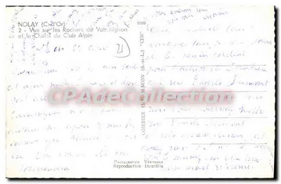 Nolay (C.-d'Or) — Vista sui Rocci di Vatichignon e il Chalet del Club Alpino — Cim — Verso