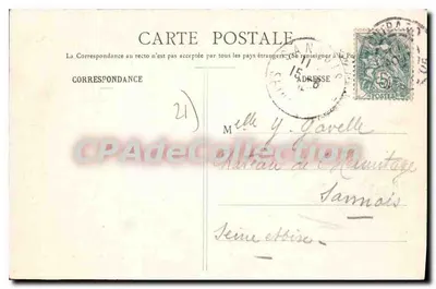 L'Allée des Platanes e o Gabinete de Trabalho de Buffon — Montbard (Côte-d'Or) — Chelle Daloz, n°30 — Verso