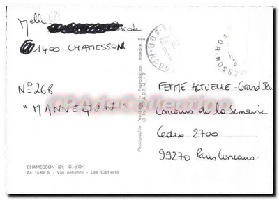 Chamesson (21) - Widok z powietrza - Kariery — Stara pocztówka z kolekcji N°268 — Rewers