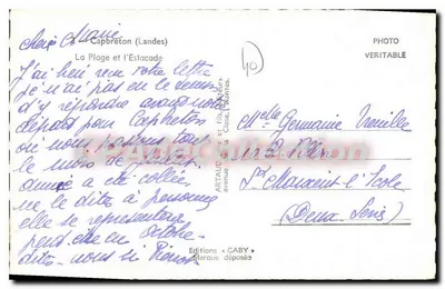 A Praia e a Escada — Capbreton (Landes) — Edições GABY — Verso