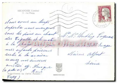Biscarrosse (Landes) — A Praia — Editions Mexichrome — Verso