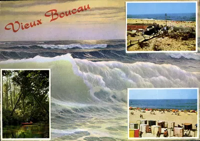 Vieux Boucau — Vista Geral da Grande Plage no horário do banho — Editor Coullépourelles, N° 3301