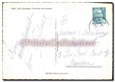 Dax (Landes) - Wnętrze Aren — Prawdziwy fotograf na bromku, wydawca L. Chataigneaux, nr 11205 — Rewers