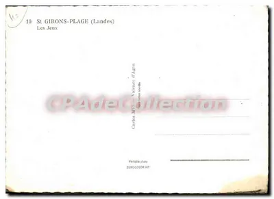 St GIRONs-PLAGE (Landes) — Gry — Karty MYS - Valence d'Agon — Rewers