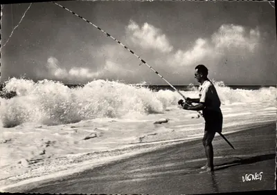 Pesca com lança — Vieux Boucau-les-Bains (Landes) — Foto VIGNES
