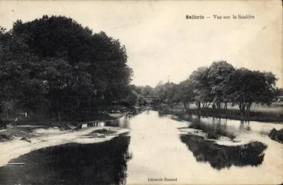 Salbris — Vista sobre a Sauldre — Librairie Renand