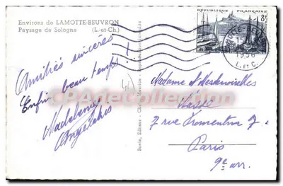 Vizinhança de Lamotte-Beuvron — Paisagem de Sologne — editor Borin, n°41 — Verso