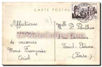 Chevrières-en-Forez (Loire) — Entrata della Chiesa - Piccola Porta — Combière Imp. Macon — Verso
